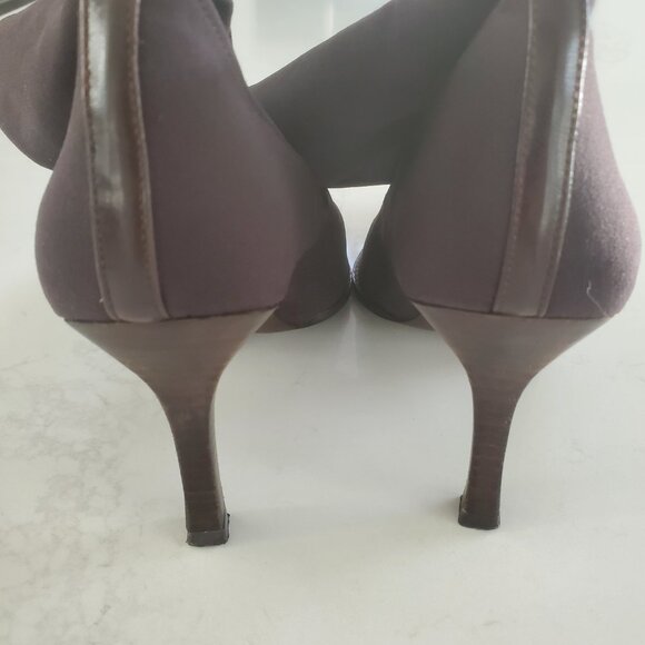 Martinez Valero Women's Dark Brown Stretch Pull On Boots Back Leather Trim 9.5 - Picture 13 of 16